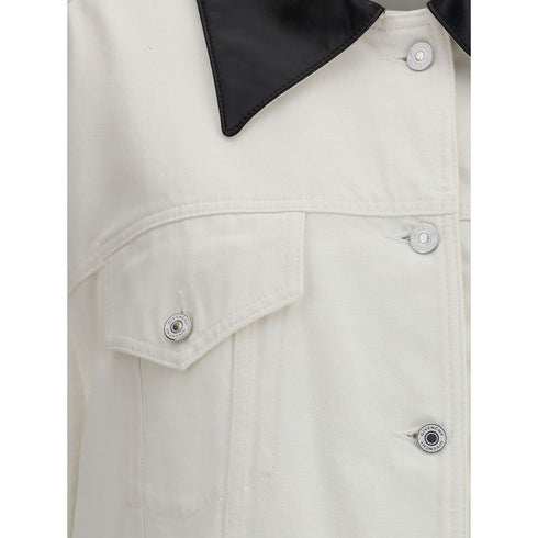 Givenchy DENIM PARKA WITH LEATHER COLLAR